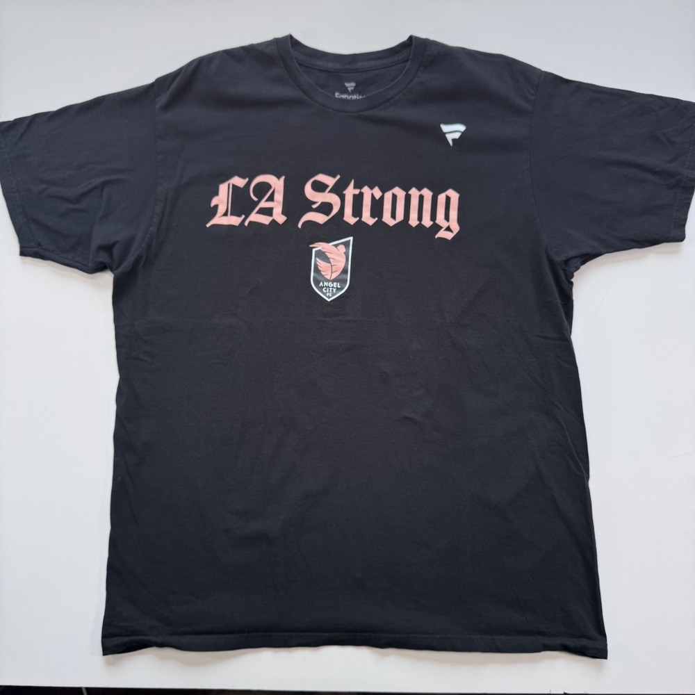 FANATICS Angel City Football Club T Shirt ACFC LA Strong Adult Unisex XL Black